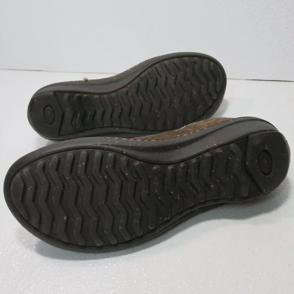 UGG Australia Bettey Suede Leather Sheepskin Lining Clogs Slide On Brown Sz 7